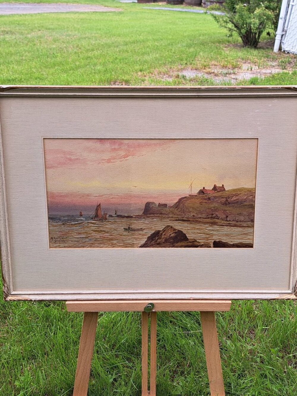 Maritime Painting by M. Stanley Frame by Robert Hubbard